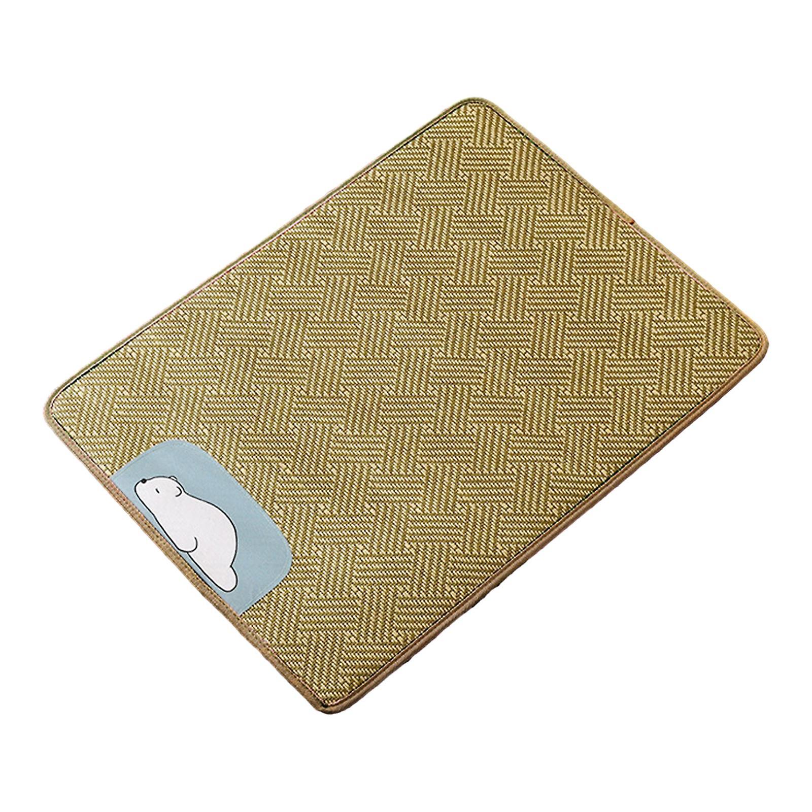 Dog Cooling Mat Dog Cat Sleeping Mat Rattan Weaving Sleeping Pad Portable Lightweight Pet Cooling Pad for Sleeping Bed Kennel