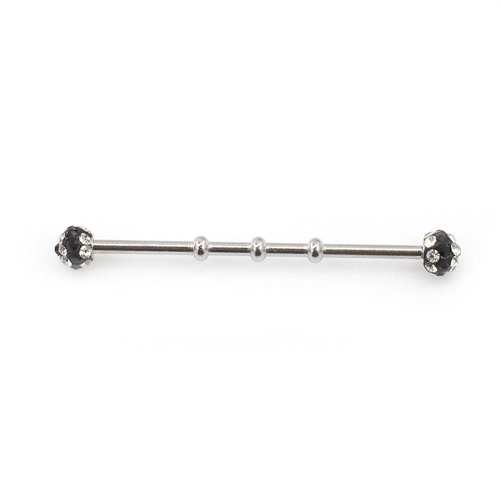 Industrial barbell with ferido ball 14g