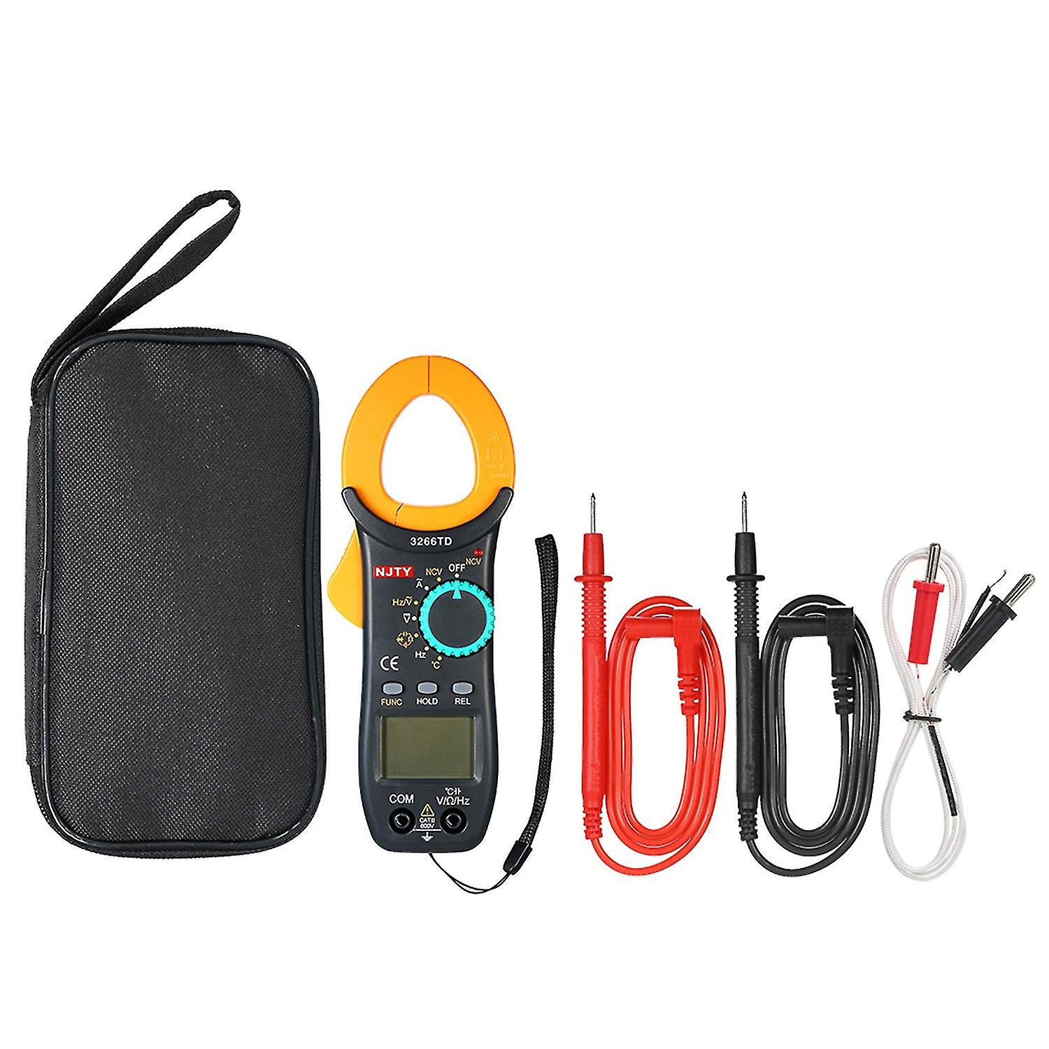 Njty Digital Clamp Meter 4000 Counts Auto Range Multimeter With Ncv Test Ac/dc Voltage Ac Current Po
