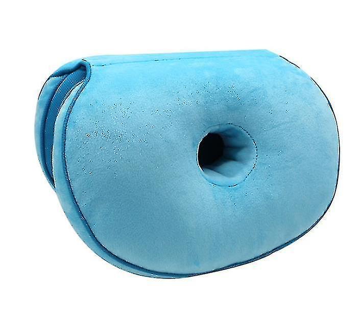 Multifunctional Double-folding Comfort Seat Cushion,memory Foam Buttocks Cushion(lake Blue)