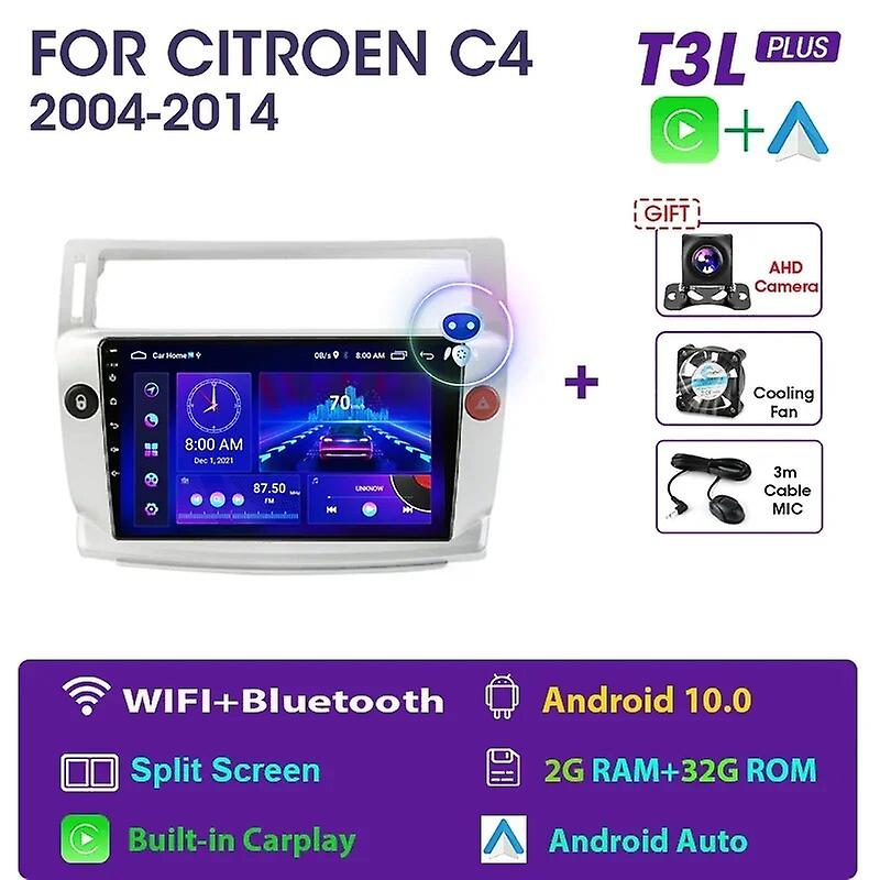 4g Android 2din Dsp Autoradio Multimedia Video Player für Citroen C4 C-triomphe C-quatre 2004-2014 Navigation GPS Carplay