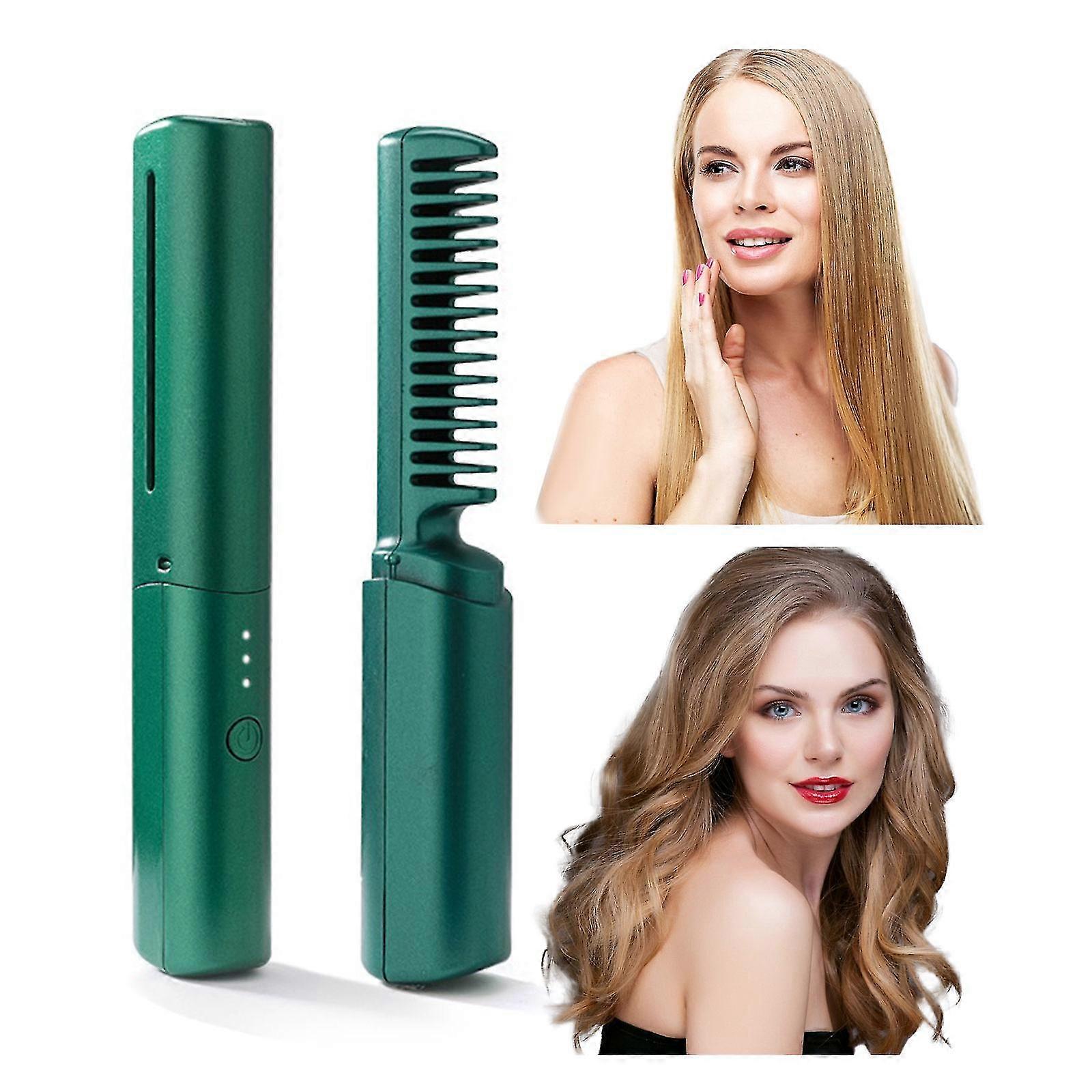 Wireless Mini Hair Straightener, 2 In 1 Usb Rechargeable Portable Curl And Straightener, Suitable For Daily Use And Travel