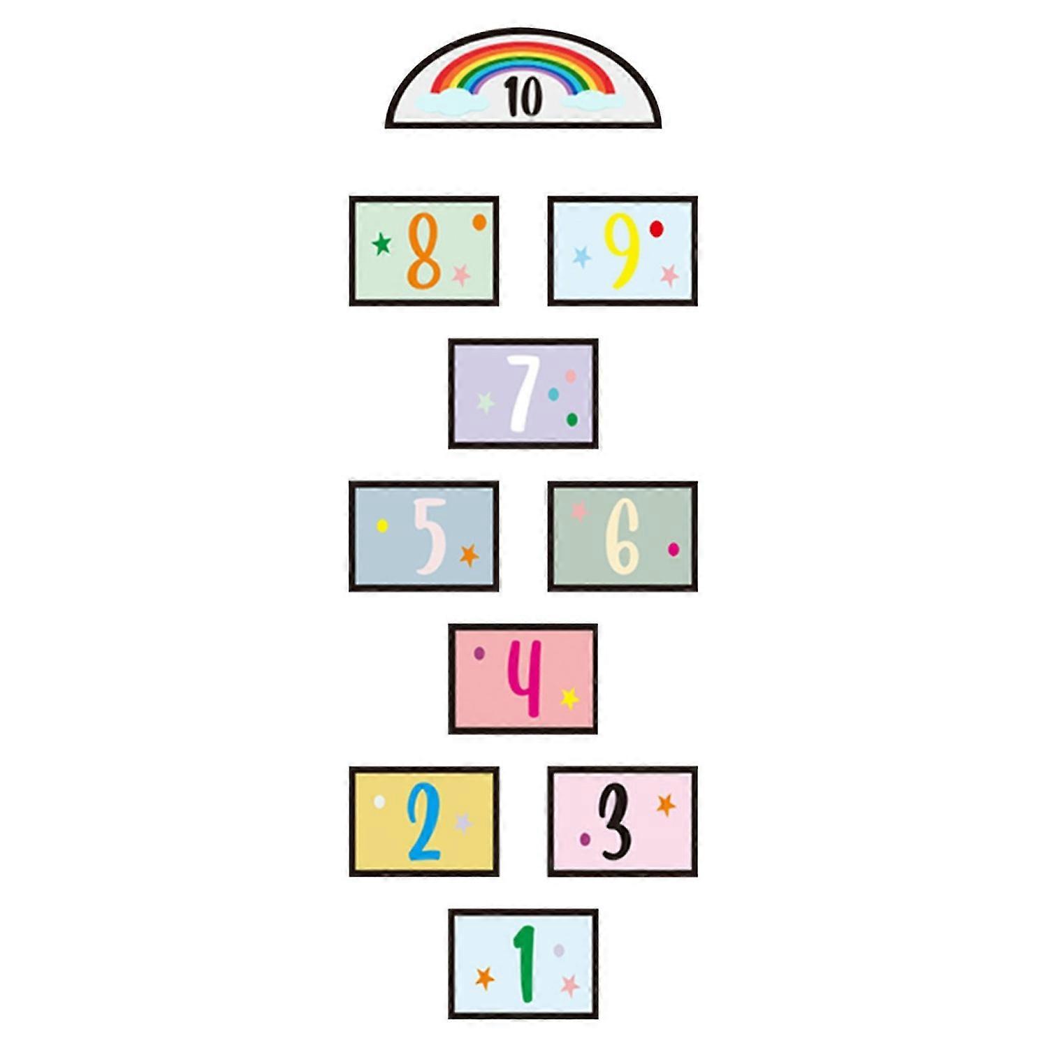 Digital Jumping Lattice Children's Game Preschool Education Creative Stickers