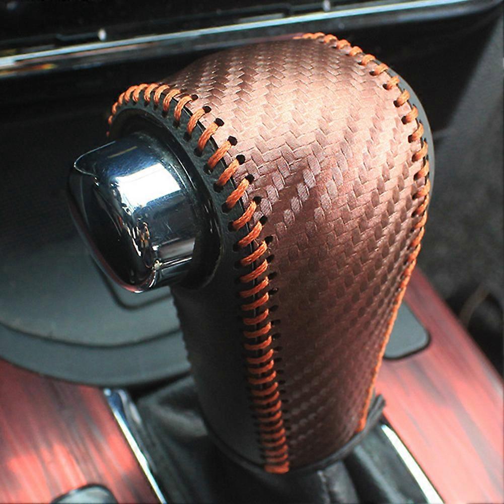 עור רכב הילוך ראש שיפט כיסוי ידית מתאים הונדה Crv Cr-v 2017 2018 2019 2020 2021 צווארוני העברת הילוכים אביזרים