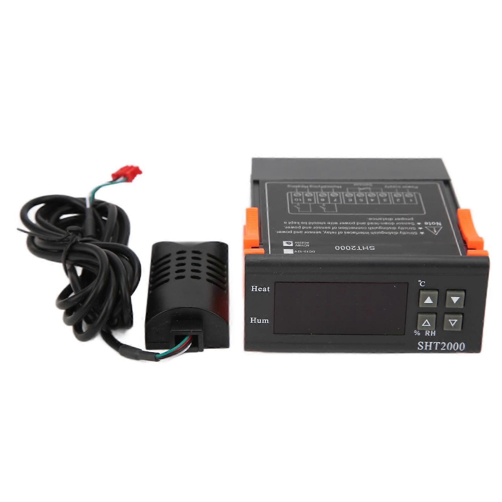 Temperature Controller 2 in 1 Temperature and Humidity Controller for Incubation Greenhouse 110?220V