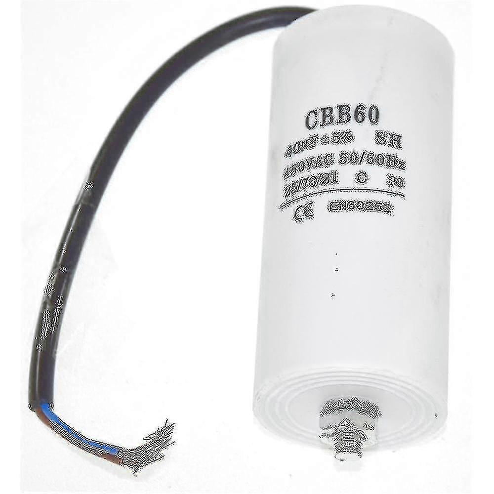 مكثف المحرك ، 450 فولت Cbb60 40uf 50/60 هرتز مكثف تشغيل المحرك ، 50/60 هرتز لمكثف عالمي 40uf مع موصلات كابل 22 سم Xm1