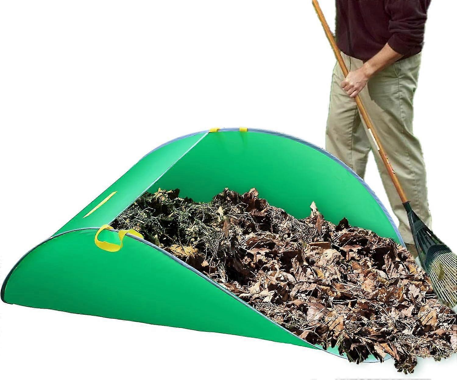 Leaf Collector, Portable Pop Up Leaf Bags, Foldable Leaf Pick Up Tools Leaf Loader, Reusable Yard Garden Bags For Leaves Lawn Trash Tw