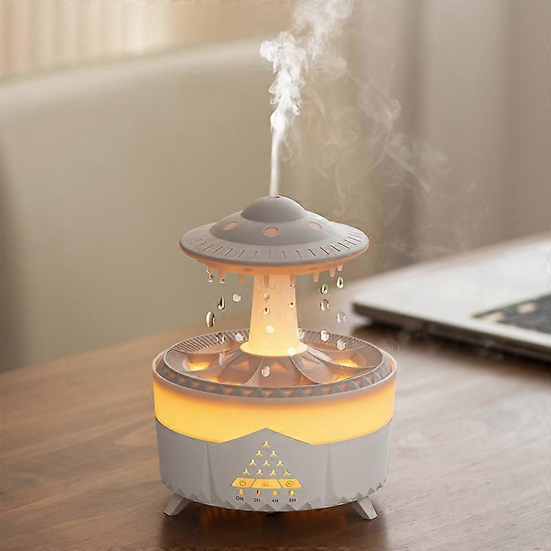Cloud Rain Humidifier with Timer, 7 Colors Essential Oil Diffuser Night Light, Bedroom Atmosphere Lamp Remote Control Table Lamp with Water Drop Sound