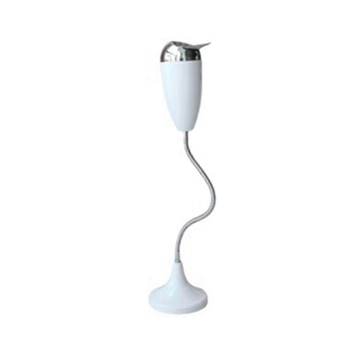 Floor Adjustable Vertical Ashtray Outdoor Courtyard Windproof Vertical Ashtray with Lid Bendable Pipe White