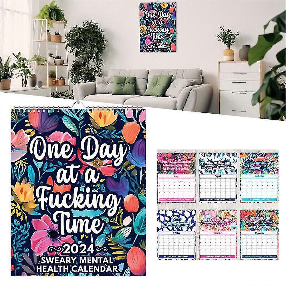 2024 Funny Mental Health Calendar With Sweary Affirmations Funny Weekly Calendar