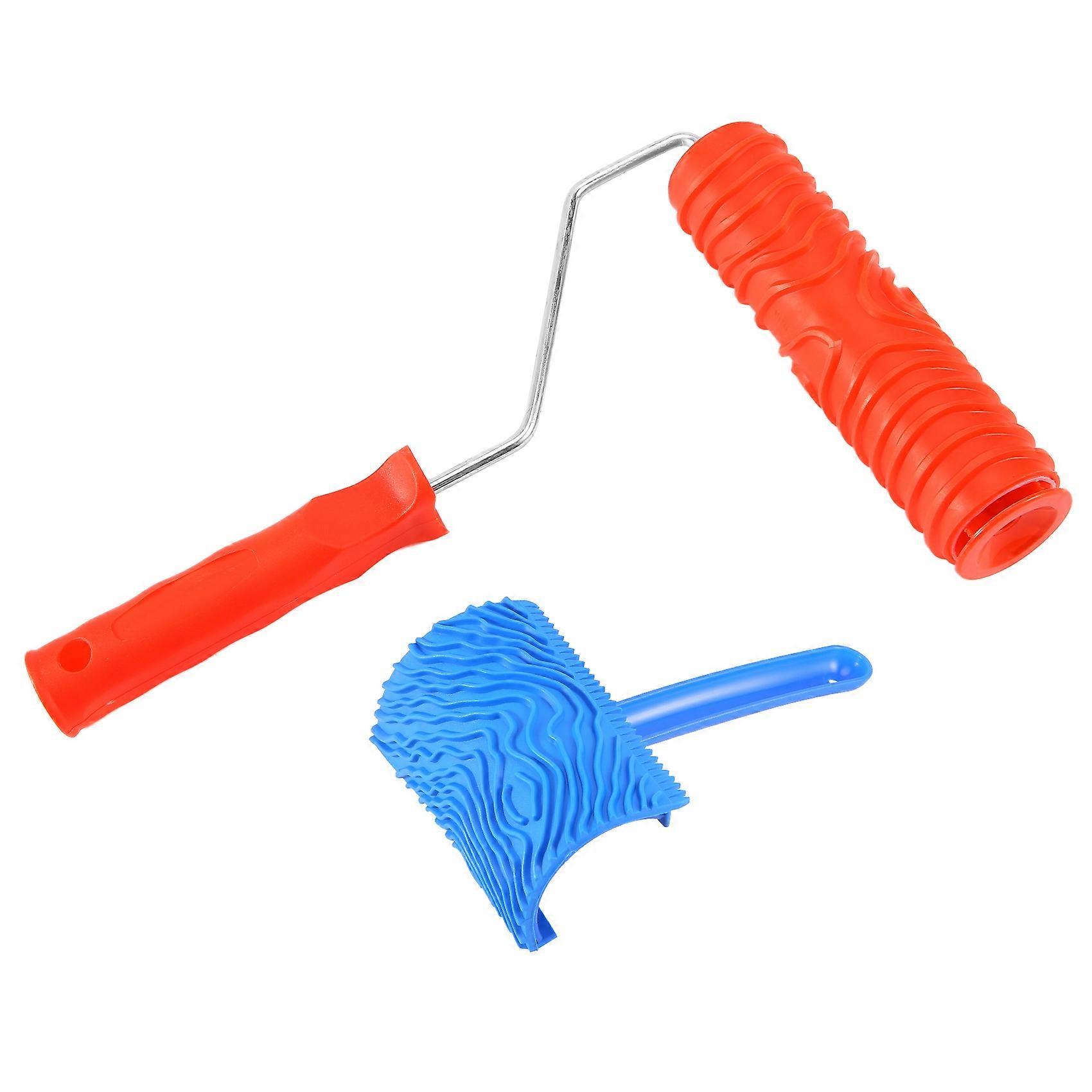 Imitation Wood Pattern Tool Set Eg300T 7 Inch Rubber Roller + Ms16 Imitation Realistic Wood Grain T