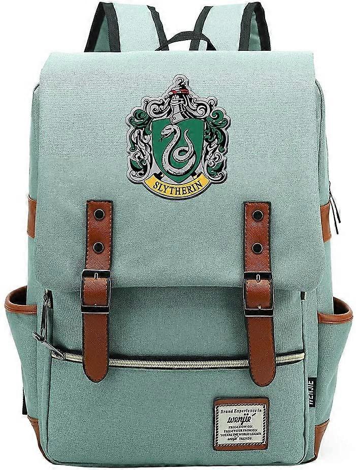Skolväska grävling Hogwarts college fritid ryggsäck mode resväska pojkar och flickor skolväska mörkgrå