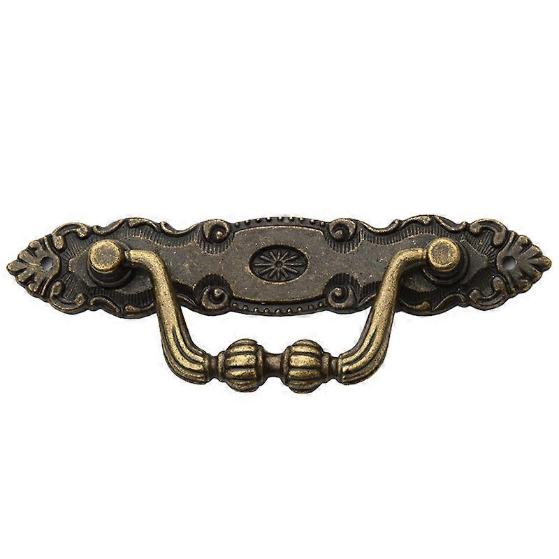 4 Pcs Antique Drawer Handle Zinc Bronze Drawer Handle Bronze Furniture Handle Vintage Decoration Retro Door Handle with Screws for Furniture Door Cupb