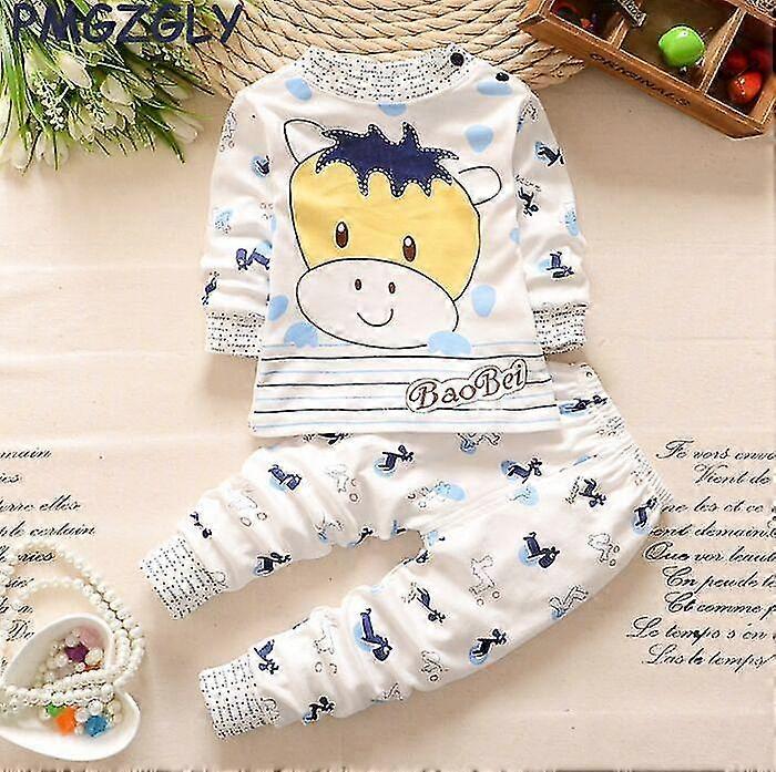 Ensemble de vêtements de nuit longs en coton pour bébé-XinHan