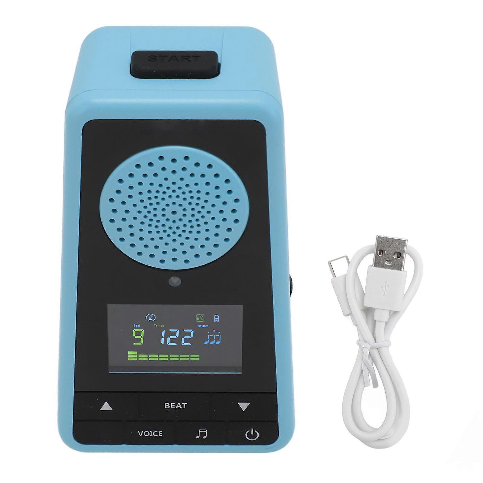AM 718 Métronome électronique numérique rechargeable 2 en 1 Batterie 30 à 260bpm Haut-parleur Bluetooth Métronome pour ukulélé