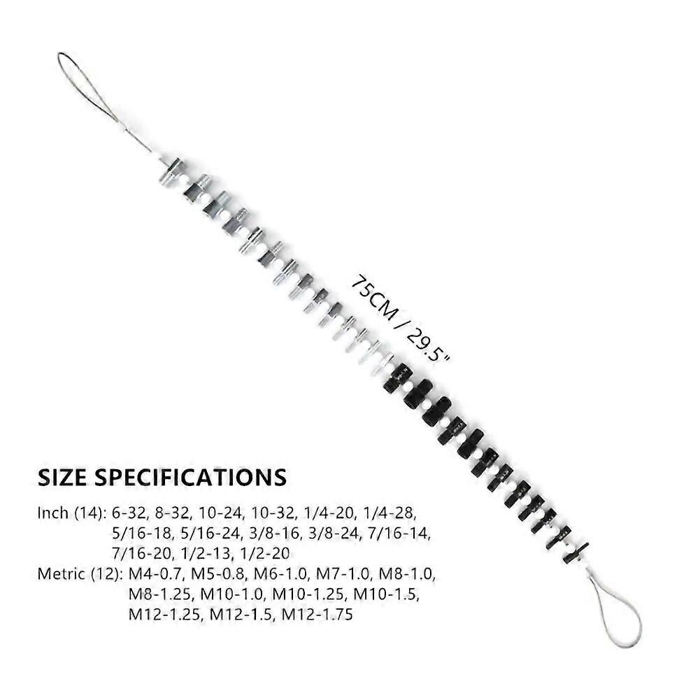 Imperial Metric Bolt Nut Screw Thread Checking Checker 26 Male/Female Size Gauge