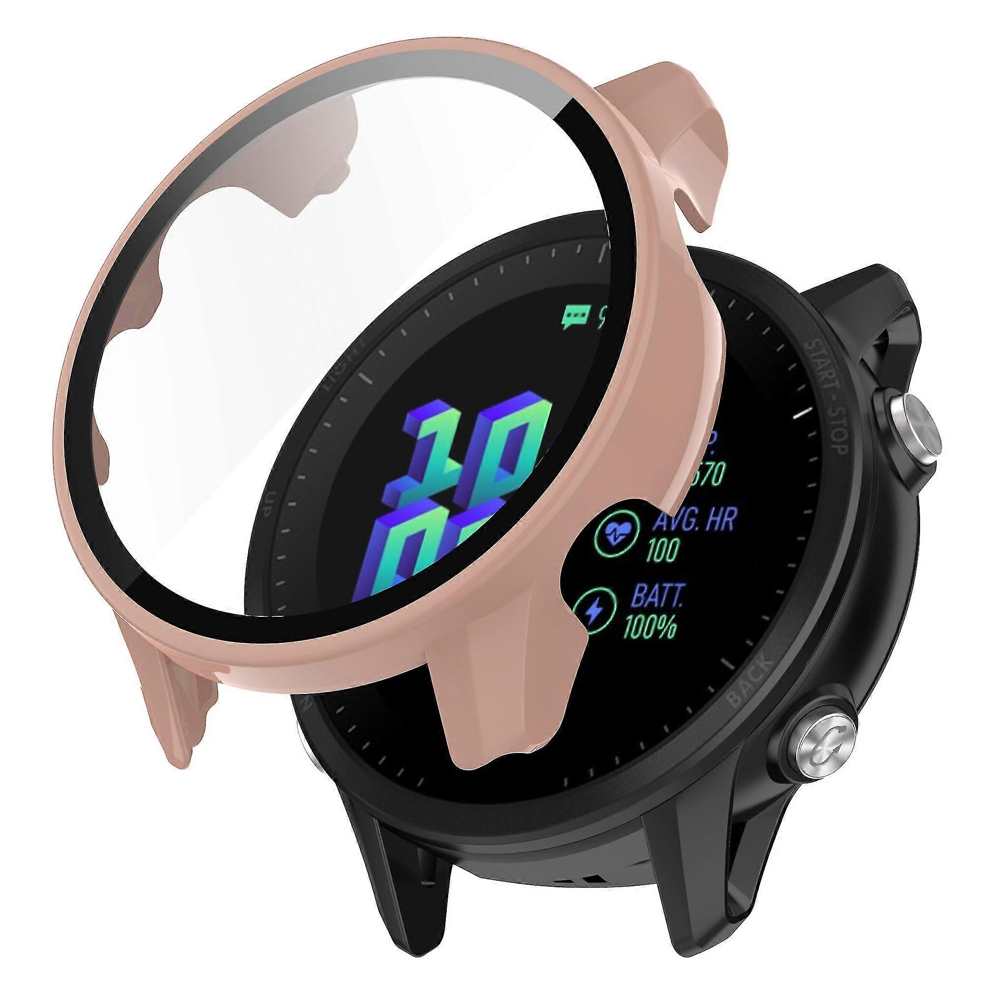 Para Garmin Forerunner 955 Capa de Relógio Rígido de Proteção Total com Protetor de Tela de Vidro Temperado zy