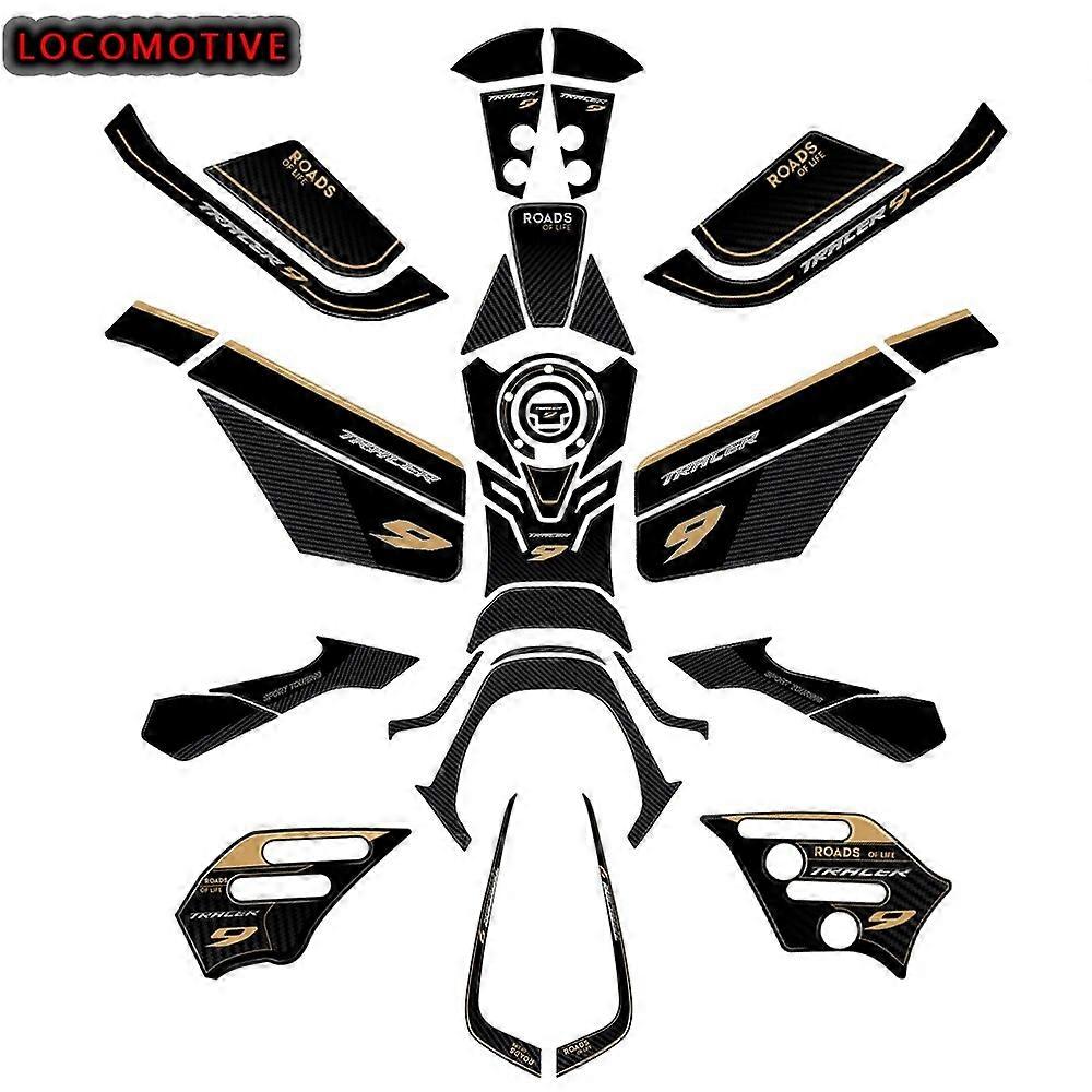 2023 Tracer9 Accessories Tank Pad 3D Gel Epoxy Resin Stickers Kit For Yamaha Tracer 9 Tracer 9GT 2021 2022 2023