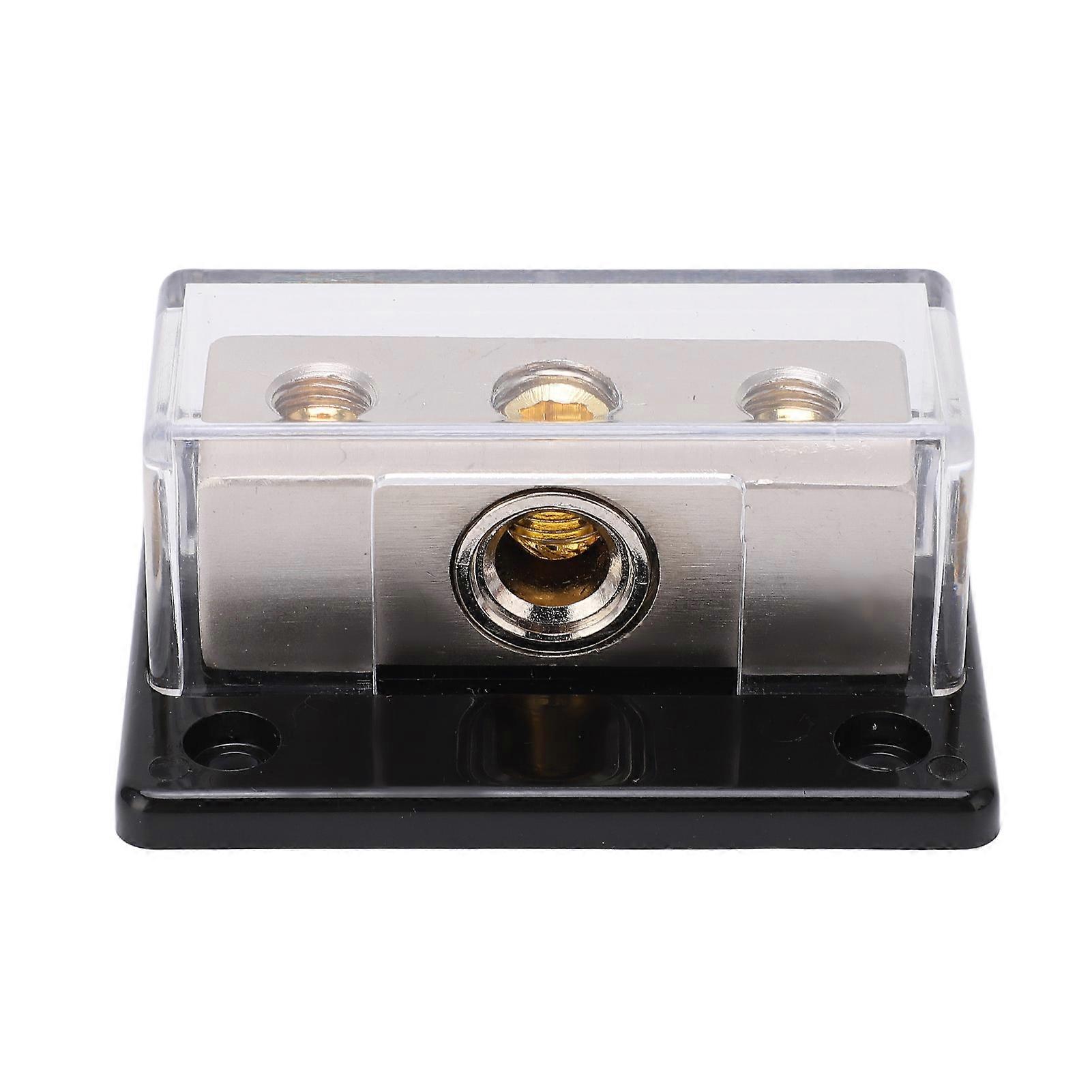 2 Way Power Distribution Block 0GA In 4GA Out Distribution Connecting Block Universal for Car Audio YEMAA