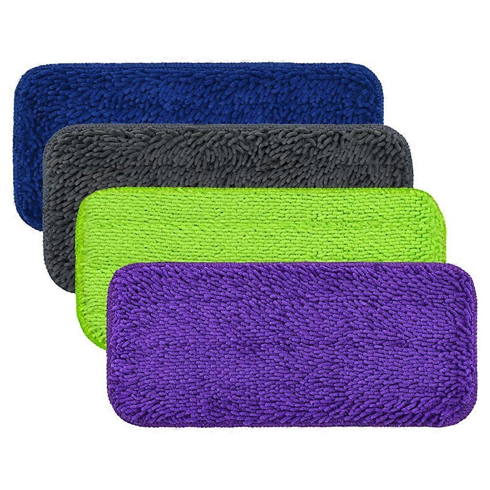 4PCS Reusable Microfiber Mop Pads for Wet Jet Mop Washable Microfiber Replacement Pads Wet & Dry Cl