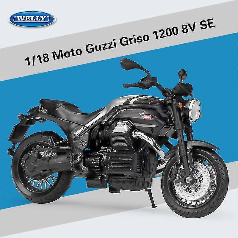 1:18 Moto Guzzi Griso 1200 8v se סגסוגת Diecast דגם אופנוע צעצוע שורק-בולם מעשי לילדים מתנות אוסף צעצועים