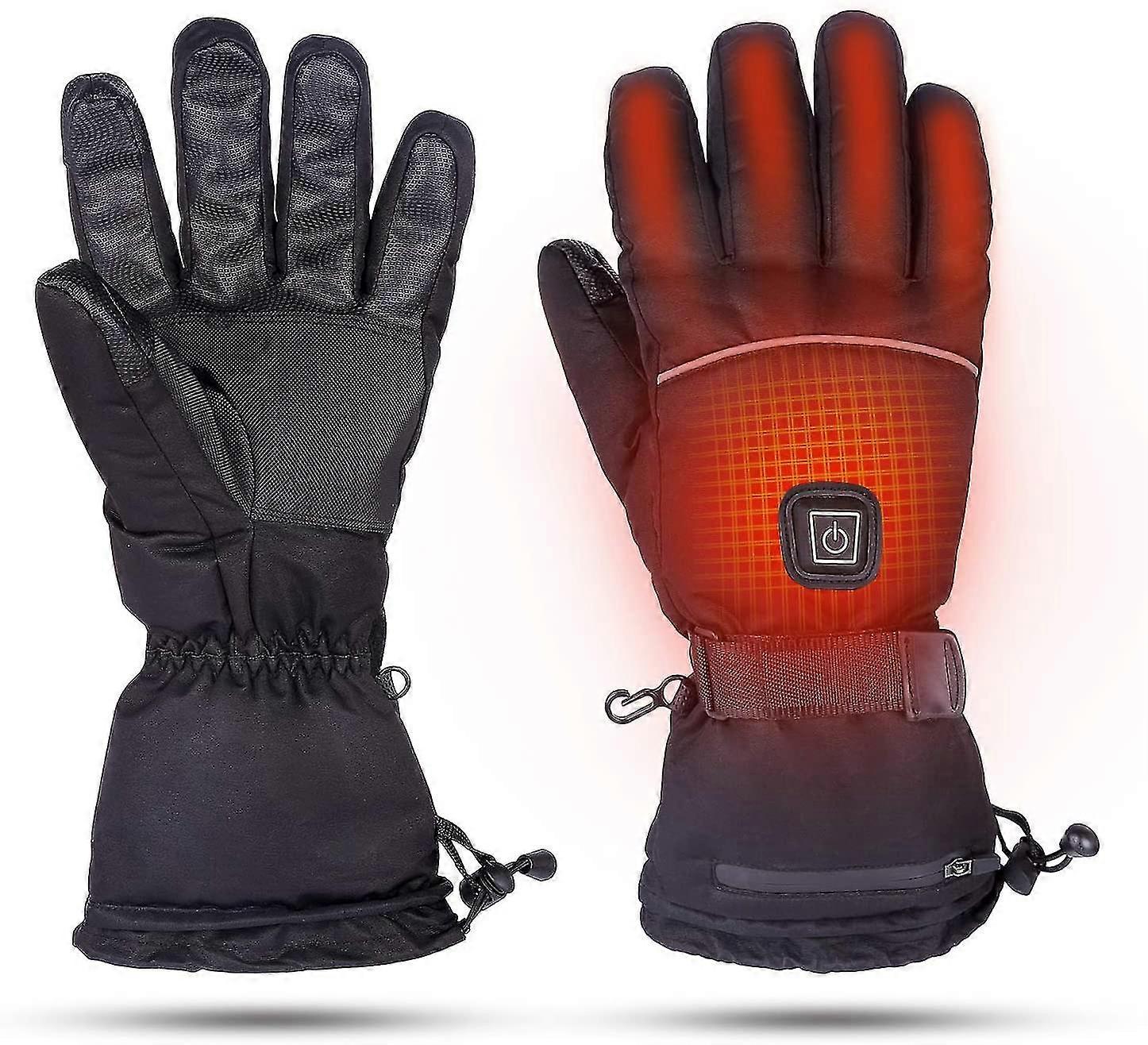 Heated Gloves, Winter Gloves For Men And Women, 3 Heating Levels Electric Rechargeable Touchscreen Waterproof Heated Gloves For Skiing Motorcycle Snow