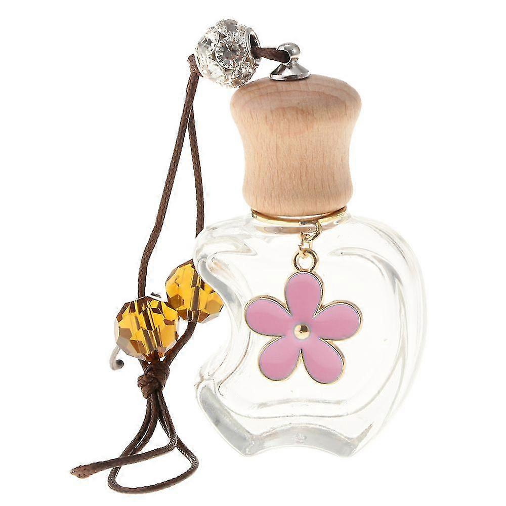 Empty Perfume Bottle Refillable Hanging Bottle Home Car Decor Rose Flower