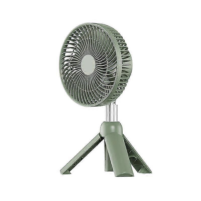 Portable Camping Fan Rechargeable Electric Fan Automatic Head Shaking Ceiling Led Light Tripod Stand Desktop Fan A