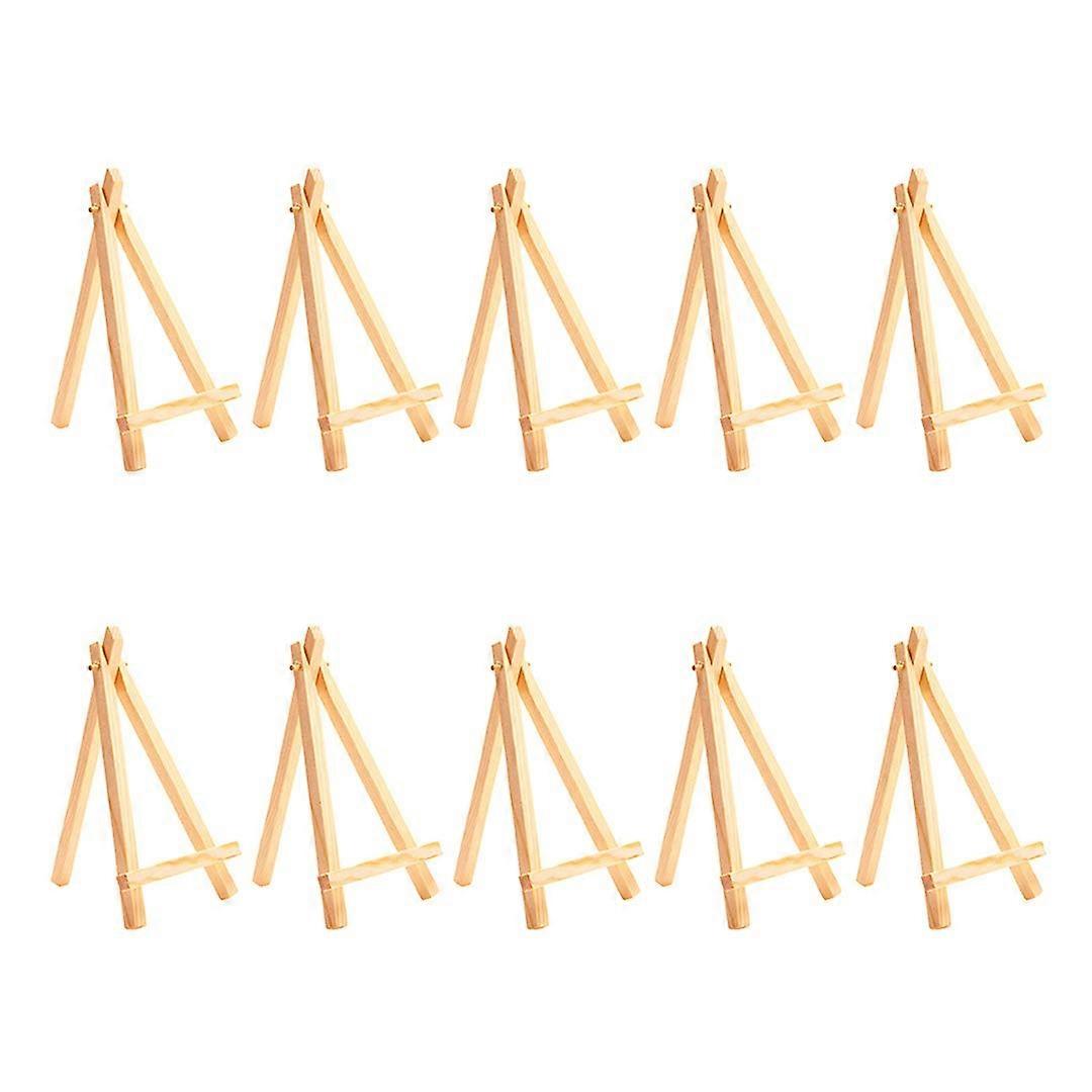 10pcs Mini Wooden Artist Triangle Easels for Displaying Wedding Business Card Painting Craft Drawing Photos