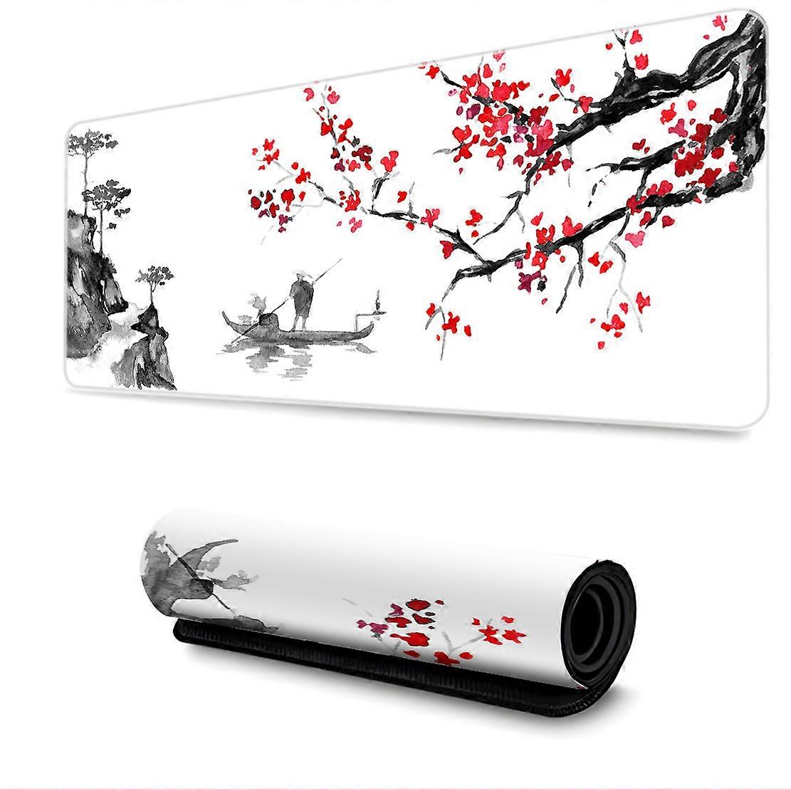 Simple Creative Mouse Pad Game Thickening Lock Edge Landscape Desk Pad Office Computer Key