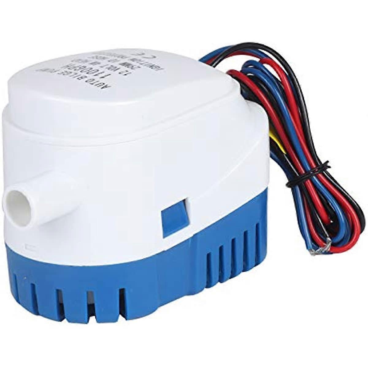 Petite pompe submersible réglable 12 V 1100 GPH Mini pompe de cale électrique marine pompe à eau submersible automatique pour moteur d'hydravion Pompe de cale 29 mm Sortie 29 mm