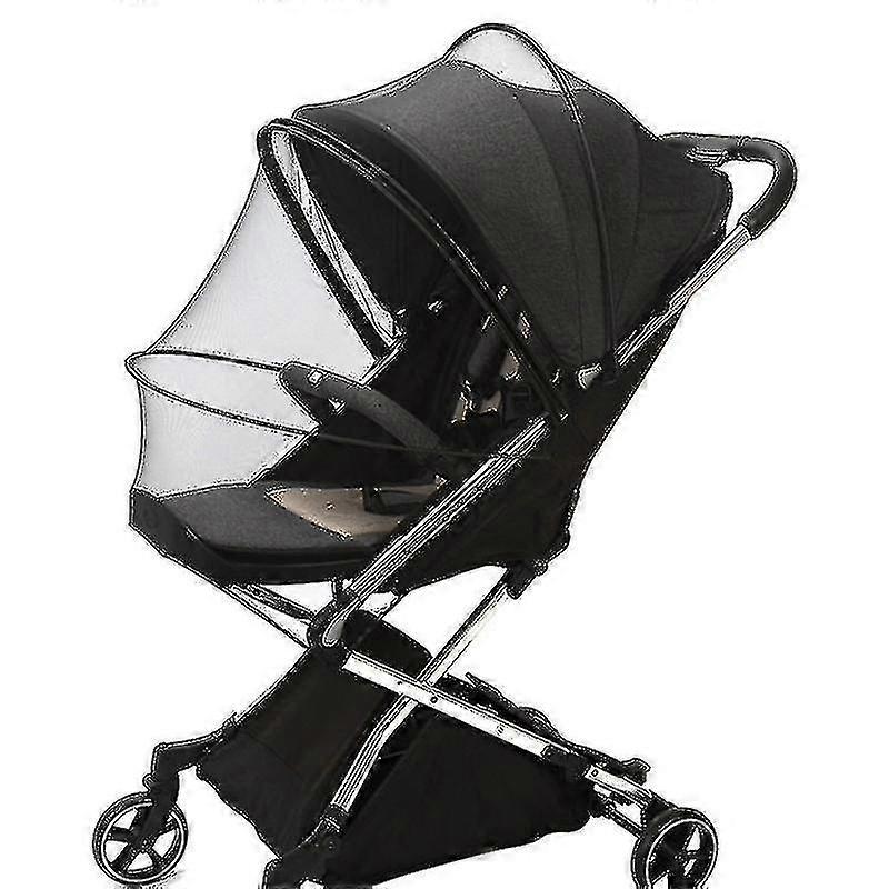 Universal Baby Stroller Mosquito Net Summer Mesh Fly Insect Protection Stretchable Netting Breathable Folding Dual-use Zipper Mesh Mosquito Net