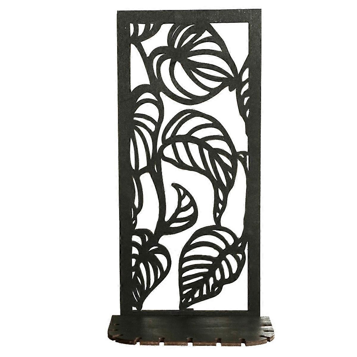 Wooden Wall Frame Gothic Rectangular Hollow Leaf Pattern Floating Shelf Show Shelf Home Furnishing