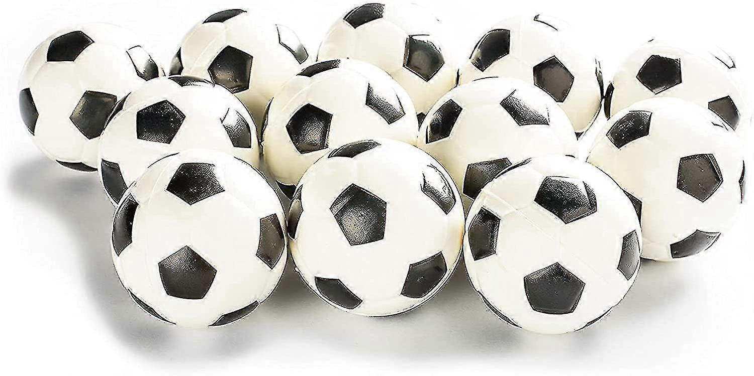 Bulk Set Of 12 Soft Stretchy 2-inch Stress Relief Soccer Balls