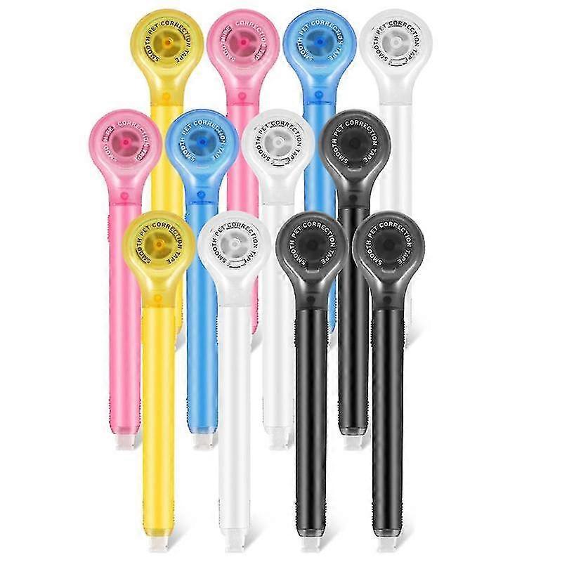 12 Pcs Correction Tape Pen Tape Corrector White Out Correction Tape Office Supplies Error Correctio