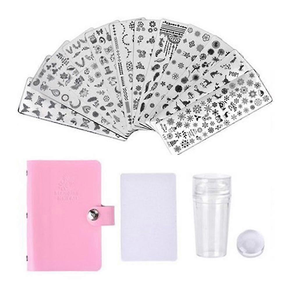 Nail Art Stamping Templates Manicure Tool Kit