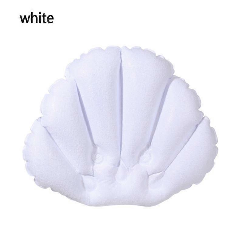 Bathing Accessories Pillow With Suction Cups 1PC Inflatable Bath Soft Spa Neck Support Fan-shaped Cushion Pillow Bathtub