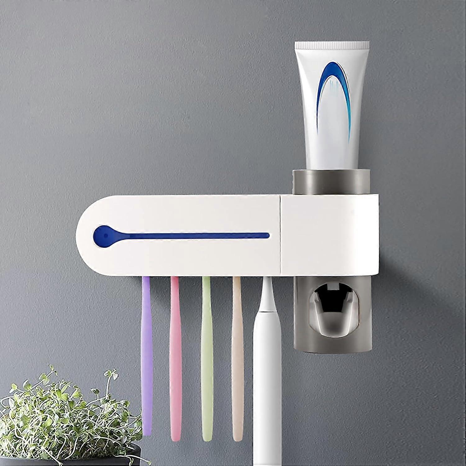 Toothbrush Sterilization UV Sterilizer and Disinfection Toothbrush Holder with Automatic Toothpaste Machine