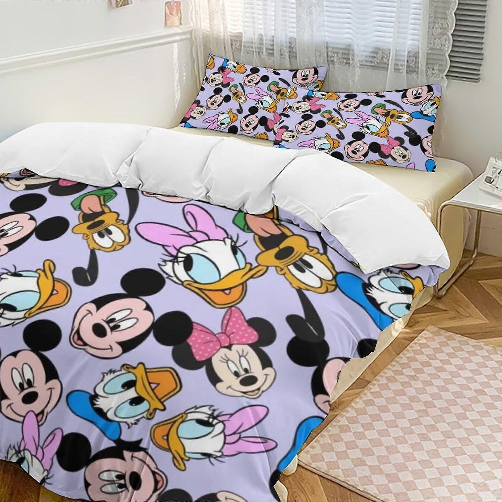 v4221  Bed Sheets Bedding Minnie MouseCartoon Collection 3-Piece Comforter Set, Personalized Bedding Decor for Kids And Teens  Bed Sheets  yuq4221