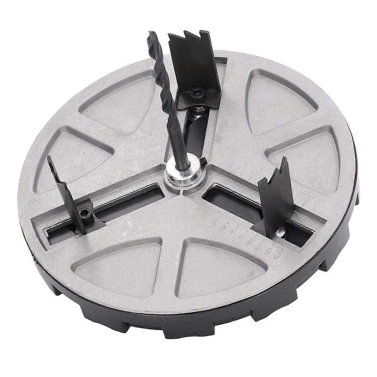 Round Circular Punch Saw Adjustable Punching Saw Hole Opener Tools with Positioning Bit and 3 Tooth
