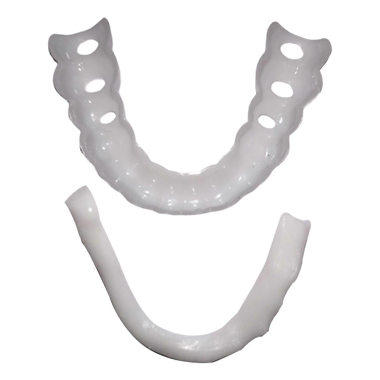 Soft Silicone Denture Teeth Veneers Temporary Fake Teeth  Lower Bottom