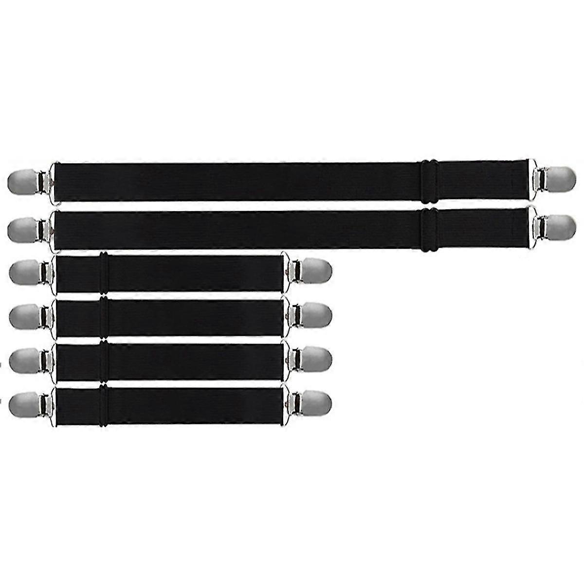 6pcs Nappe Porte-Nappe Clips Nappe Porte-Nappe Sangle Cachée Pinces De Table Invisibles Porte-Nappe Réglable