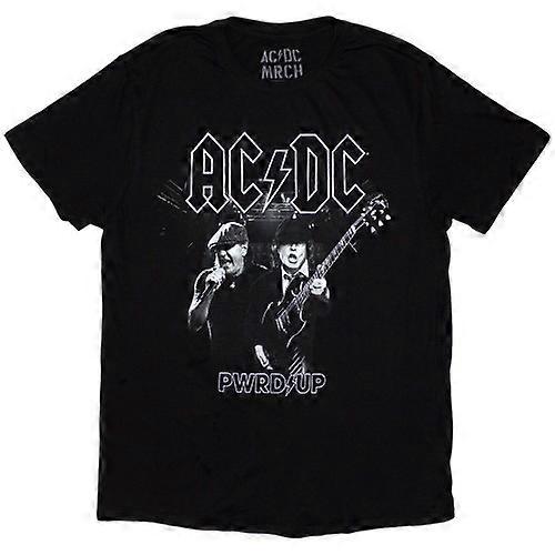 AC/DC Unisex Adult PWRD-UP B&W Photo EU Tour '24 Back Print T-Shirt
