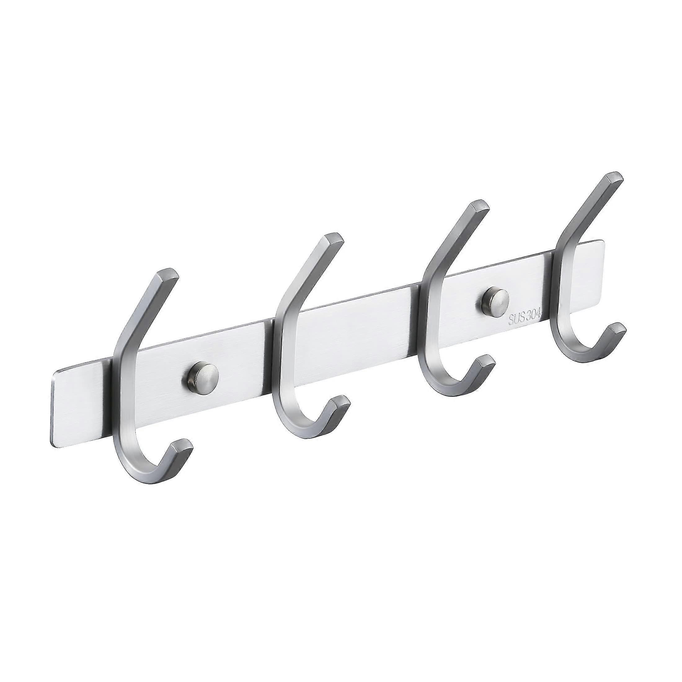 Rustproof Coat Rack Wall Mounted Stainless Steel 3-hook Towel Hook