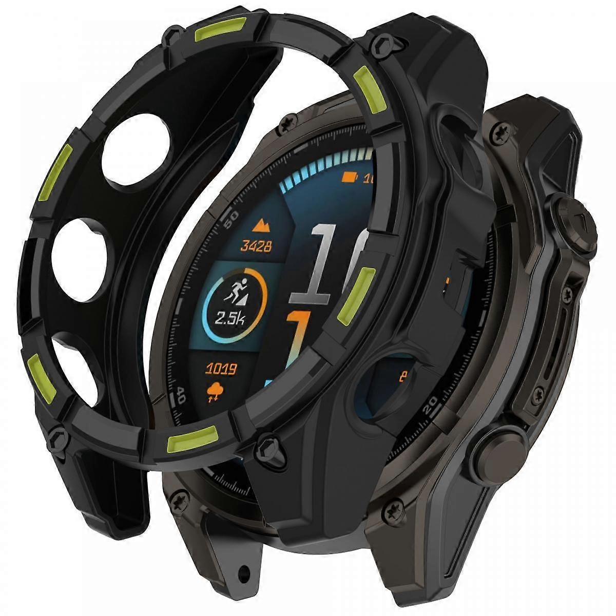 For Garmin Fenix 8 43mm TPU Watch Case Anti-Scratch Hollow Watch Frame Cover