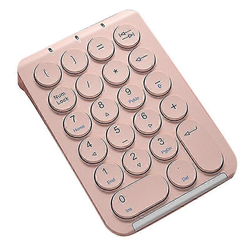 Wireless Number Pad Bluetooth Numeric Keypad Round Keycaps Numpad 22 Keys Rechargeable Number Keybo