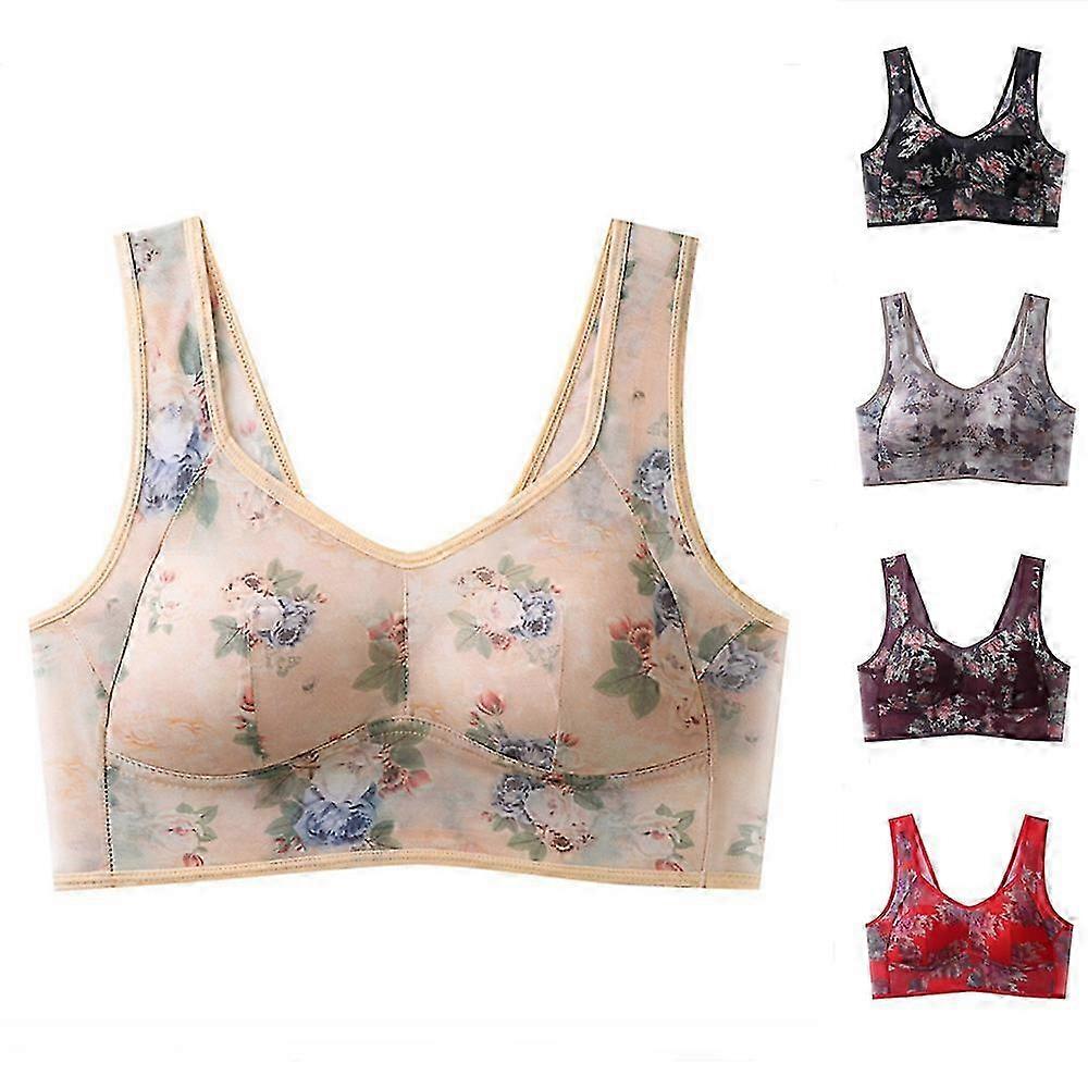 חזיית קרח משי מתחרה מקררת ונוחה, חזייה נוחה ללא כפתורים ממתחרה