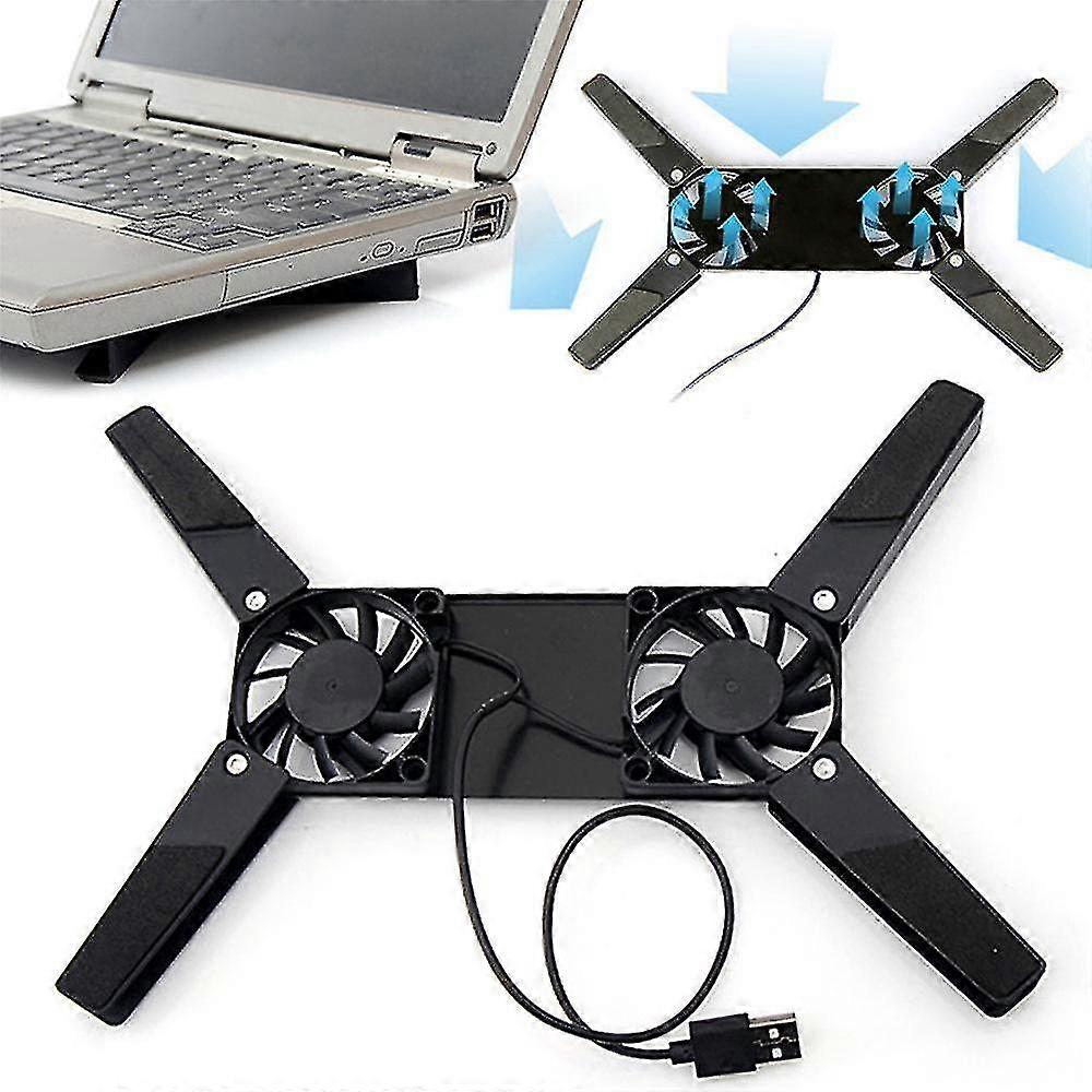 notebook computer cooling pad bracket base cooling foldable dual fan usb portable and convenient notebook radiator notebook computer accessories