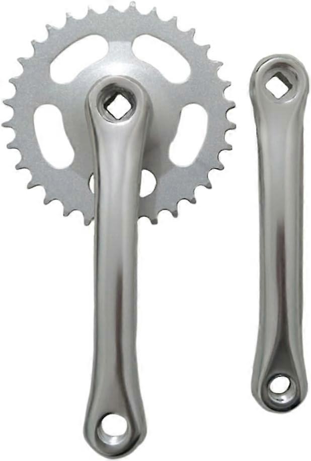 Cykel Vevparti 32 tänder Cykel Vevarm Set, 170mm Square Taper Mountain Bike Vevparti Enkel Konverteringssats för MTB BMX Road Cykeltillbehörsilv