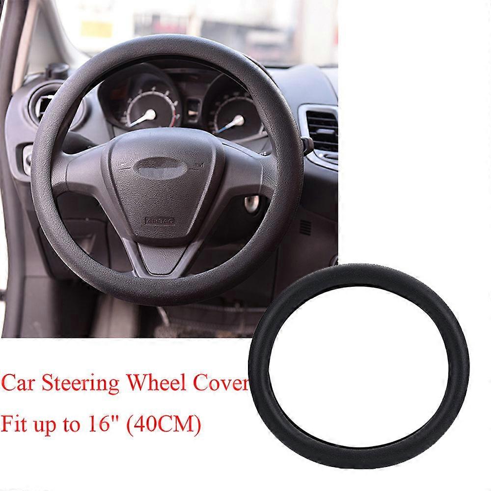 Universal Car Steering Wheel Silicone Cover Soft Wear-resistant Non-slip Steering Wheel Protective Case 14-16\